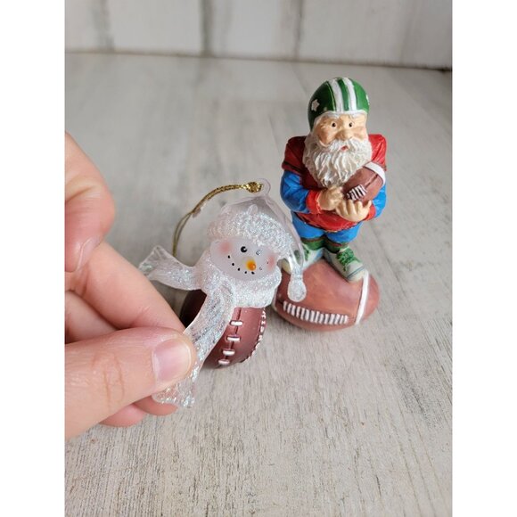 Wisconsin badgers football Snowman ornament Xmas santa figure - Picture 3 of 8